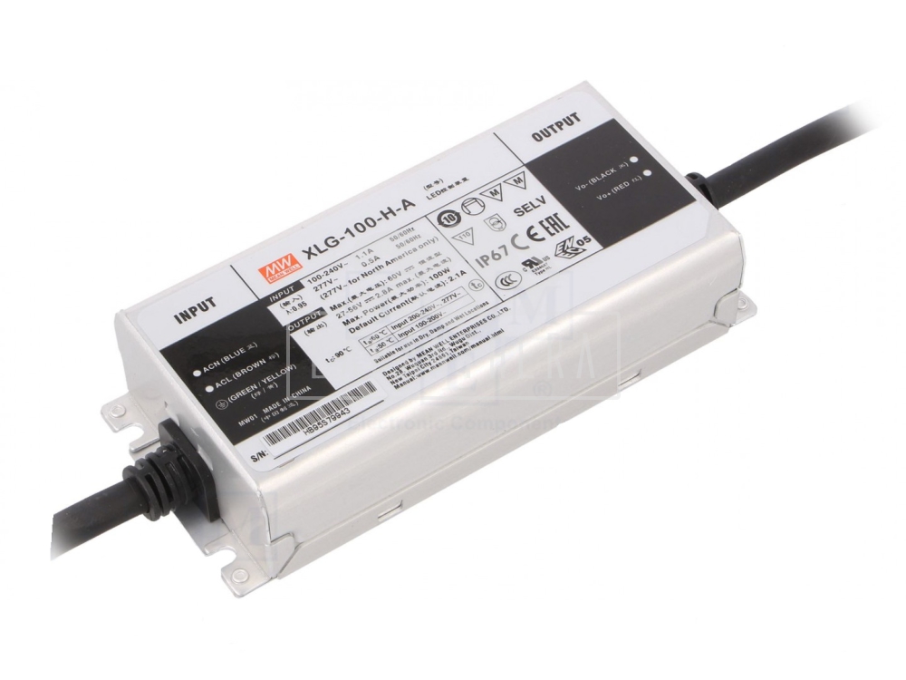 Mean Well XLG-100-H-A ~ LED tápegység; 100W; 27...56VDC