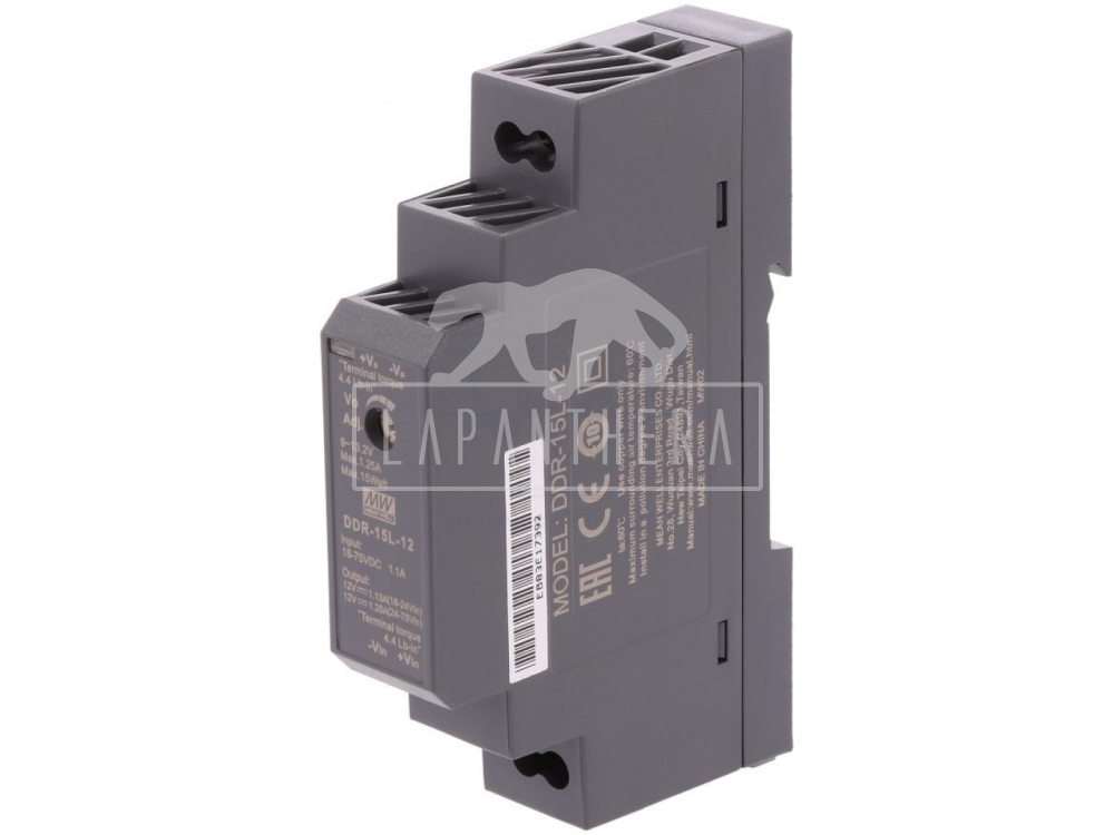 MEAN WELL DDR-15L-12 ~ DC/DC CONVERTER